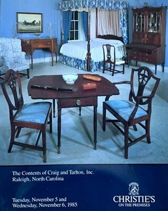Christie's - Contents of Craig and Tarlton Inc Raleigh NC 1985 Auction Catalog - Picture 1 of 10