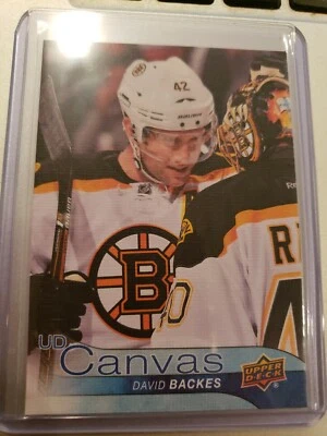 2016-17 UD Canvas David Backes Boston Bruins #C128 Hockey Card - Image 1 of 2