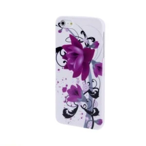 Funda Protectora Case Cover Bumper Para Apple iPhone SE Flor De Loto Morado - Imagen 1 de 3