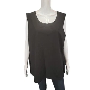 Fashion Formulas Womens Everyday Summer Tank Top 3X Plus Size Black Trendy Shirt - Picture 1 of 9