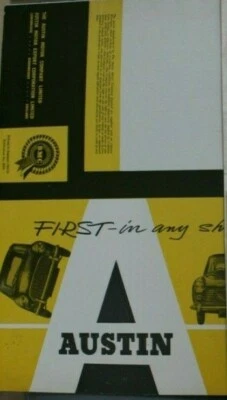 Austin Car Model Range Leaflet: Austin Seven, A40 MKII, A60 & A110 (c.1959),  - Image 1 of 4