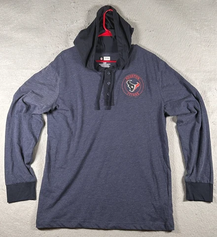 NFL Team Apparel Houston Texans Long Sleeve Hoodie Shirt Logo Pullover Sz Large Cover