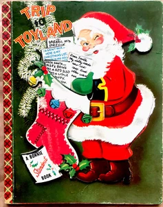 TRIP TO TOYLAND~Nan Polland ~1950’s Children’s Christmas Bonnie Stand-Out Book - Picture 1 of 4