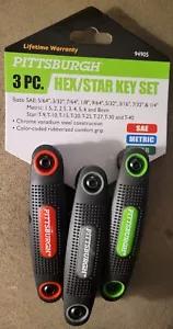 PITTSBURGH 3-Piece Hex/Star Key Set - Picture 1 of 1