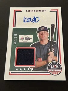 KADEN ROBARDEY 2022 USA Stars & Stripes Auto Patch #309/399 #SSS-KD - Picture 1 of 2
