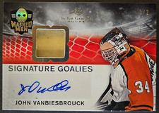 John Vanbiesbrouck Masked Men Signature Goalies Auto 1/2 - Leaf In The Game Used