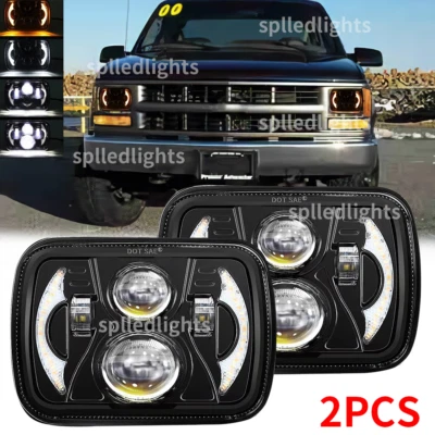 DOT 7x6" LED Headlight Hi-Lo H4 fit GMC C1500 C2500 C3500 K1500 S15 Pickup Truck - Image 1 of 4