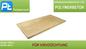 Polymerbeton Plattenverlängerung V 50 100cm/50cm für Viehzucht - Bild 1 von 5