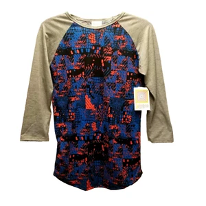 NWT Lularoe Randy Womens XXS 2XS Vibrant Colored Gray Sleeves NEW - Picture 1 of 4