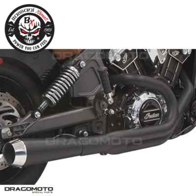 INDIAN SCOUT 60 ABS Sixty 2016-2022 Impianto completo BASSANI Road Rage Nero ... Foto 1 de 4