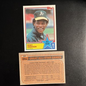 1983 Topps Baseball All-Star Rickey Henderson Oakland Athletics #391.  B1232
