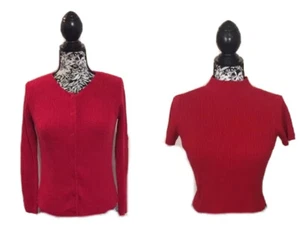 Talbots Kids 2 Pcs Set Red Color Cardigan Sweaters 100% Cotton Girls Size 16 - Picture 1 of 12