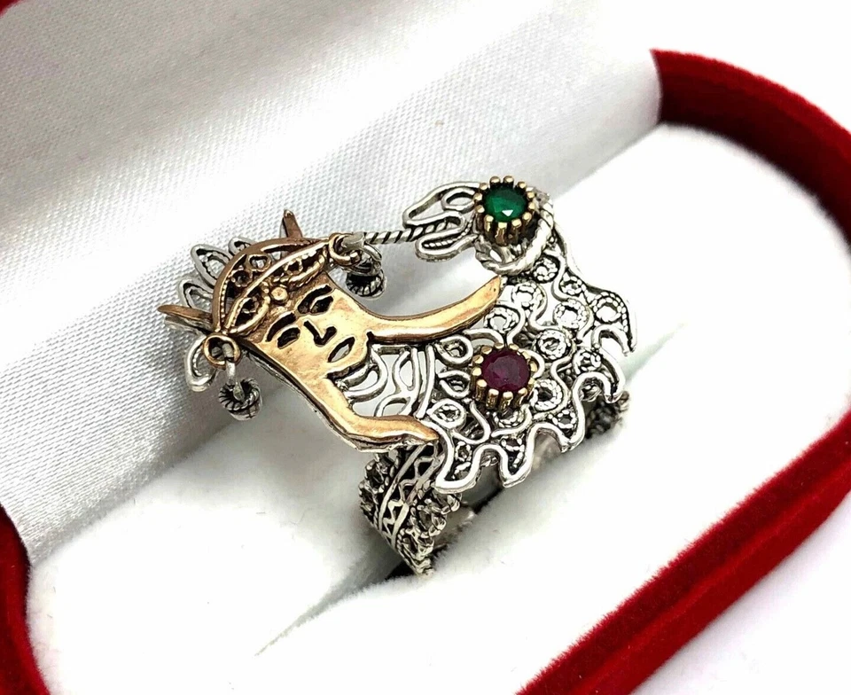 Филигранное кольцо ручной работы ювелирные изделия из стерлингового серебра 925 пробы, турецкое кольцо телкари - Изображение 1 из 1