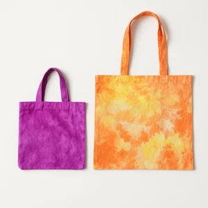 Tie Dyed Cotton Tote Bag Set Medium und Mini - Bild 1 von 13