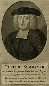 Antique Print-PORTRAIT-PIETER SCHRIJVER-PRACHER-Folkema-ca. 1730 - Picture 1 of 5