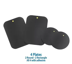 WizGear Halterung Metallplatte, Kleber für magnetische Halterung ohne Wiege X4 Pack schwarz - Bild 1 von 4