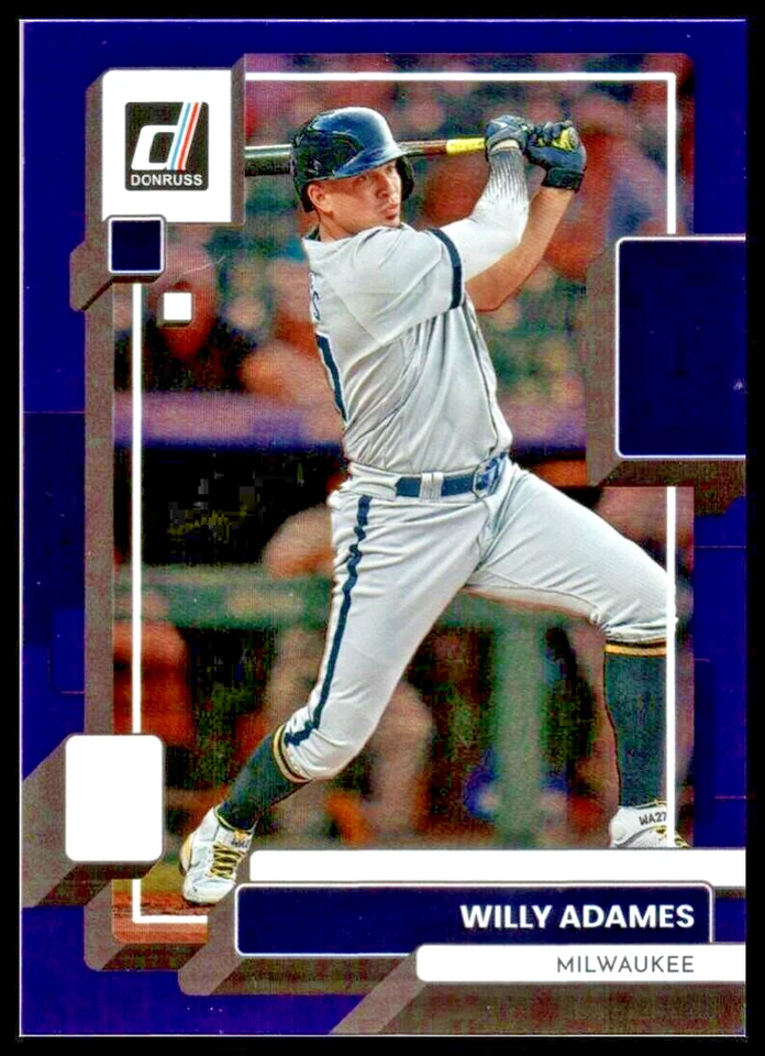2022 Donruss Holo Purple #139 Willy Adames Milwaukee Brewers - Image 1 of 2