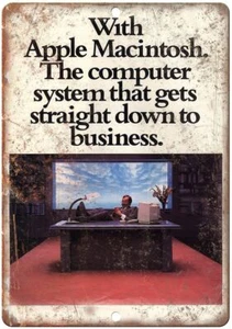 Apple Macintosh  Computer Ad Vintage Reproduction  Metal Sign D88 - Picture 1 of 2