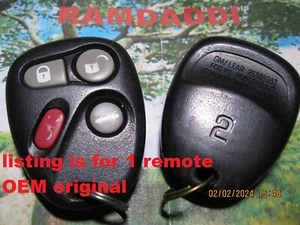 OEM 04-06 Chevy SSR Corvette Remote Key Fob 15184353 #2 Good Cond Original - Picture 1 of 2