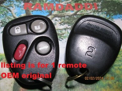 1 Used OEM 04-06 Chevy SSR  Remote Key Fob 15184353 #2 Good Cond Some Fading - Image 1 of 4