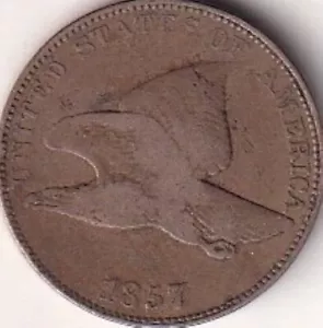 1857 Flying Eagle Cent - VG - #15 - BEAUTIFUL COIN - Picture 1 of 2