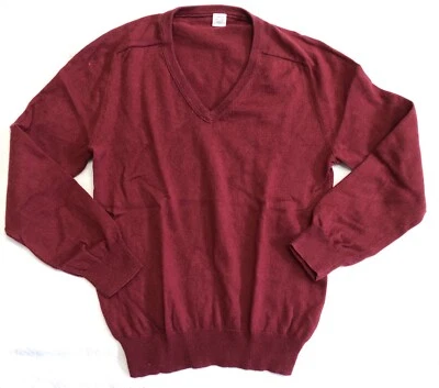 Suéter JCrew Crewcuts Niños Rojo Profundo Cuello en V Talla 12 Usado en Excelente Condición Foto 1 de 4