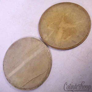 *Ludwig 2x 12" Calf Skin Drum Heads Maple Flesh Hoops Batter/Resonant Snare 20s* - Picture 1 of 3