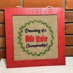 This is an officially licensed Ohio State Buckeyes Two Sided Sign - Picture 1 of 2