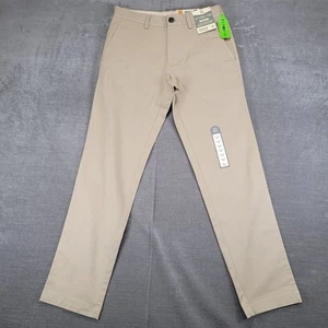 Pantalones chinos sostenibles ajustados Haggar Life caqui para hombre beige 29x30 nuevos - Imagen 1 de 6