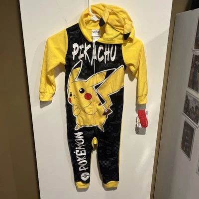 Pijama para dormir con manta para niños Pokemon Pikachu (Picachu, talla 4) nuevo con etiquetas Foto 1 de 4
