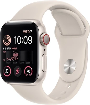 Apple Watch Series SE 2.ª Generación 40 mm M/L GPS Celular Starlight/Starlight Sp Bd Foto 1 de 4