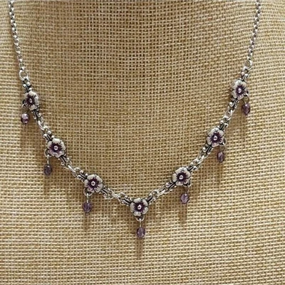 Brighton Forget Me Not Lavanda Esmalte Flor Dije Delicado Collar Femenino Foto 1 de 4