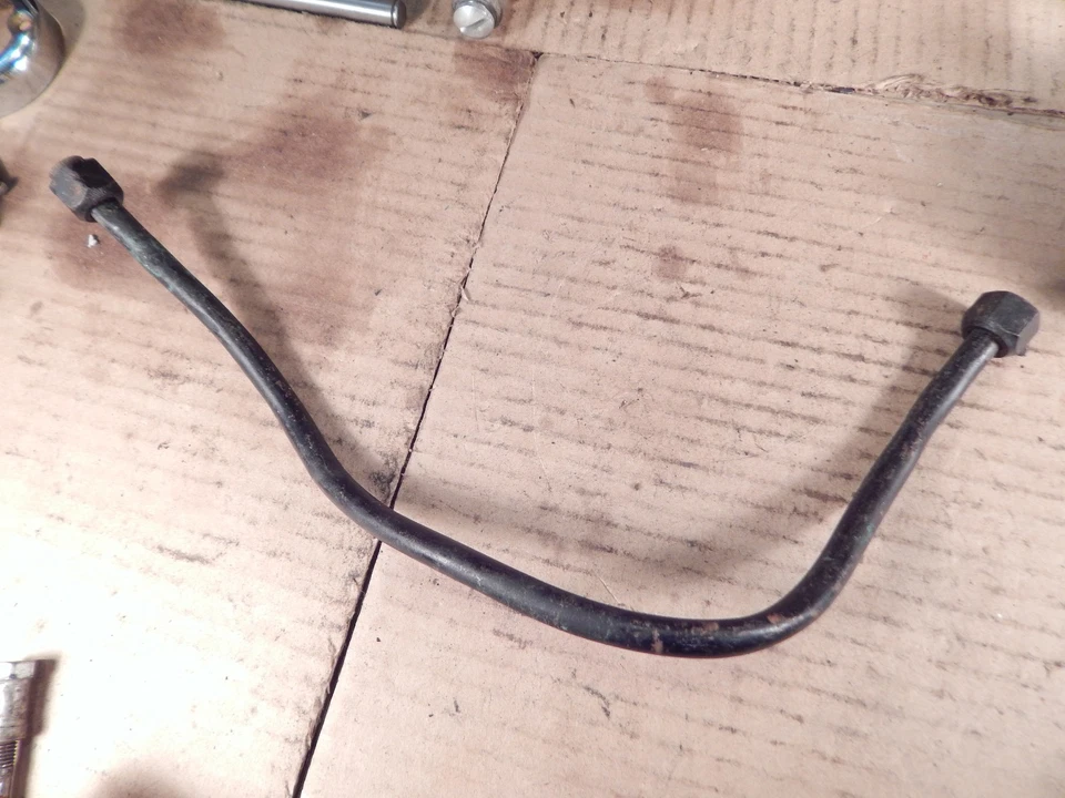 OEM Harley COPPER 1938 1939 45 WL cabeza plana original línea de aceite tanque motor Foto 1 de 4