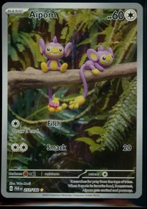 Aipom Illustration Rare SV04: Paradox Rift 211/182 NM - Picture 1 of 2