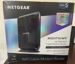 NETGEAR Nighthawk AC1900 C7000 Wi Fi Cable Modem Router NEW IN BOX - Picture 1 of 4