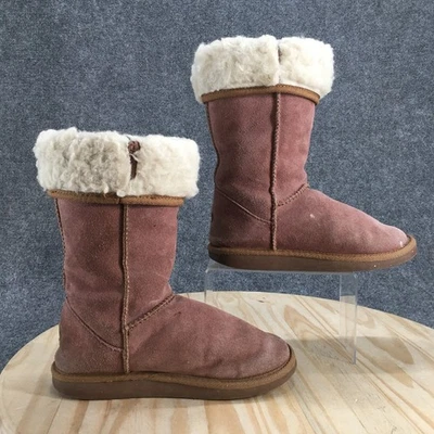 EMU Botas Altas Para Mujer 7 Marrón Bronce Alto Pull On Gamuza Forro Lana Merino Informal Foto 1 de 4