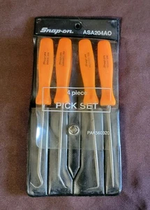 SNAP ON ASA204A Orange Handle 4pc Pick Set 3ASH45A 3ASH90A 3ASHA 3ASAA W/Pouch - Bild 1 von 12