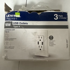 Leviton Confezione da 3 Prese Duplex Antimanomissione 15 Ampere - Bianco - Foto 1 di 7