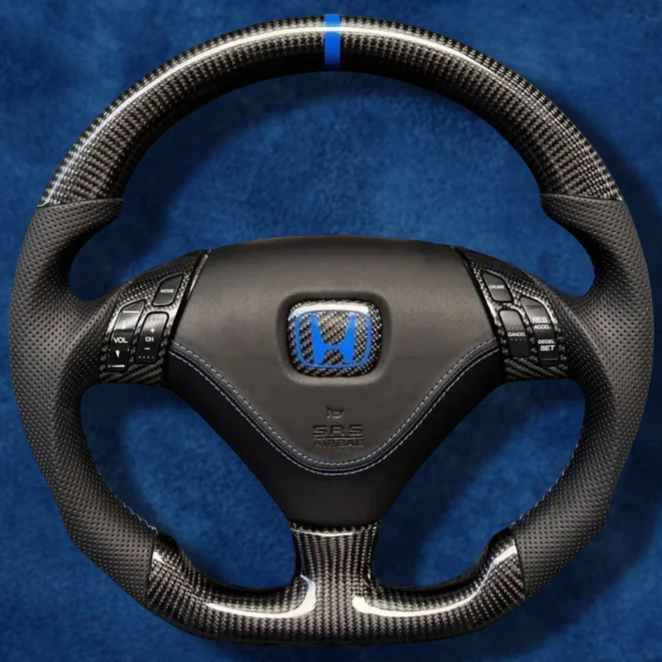 Honda Accord Real Carbon Fiber Custom Steering Wheel For  (2003-2007) - Image 1 of 4