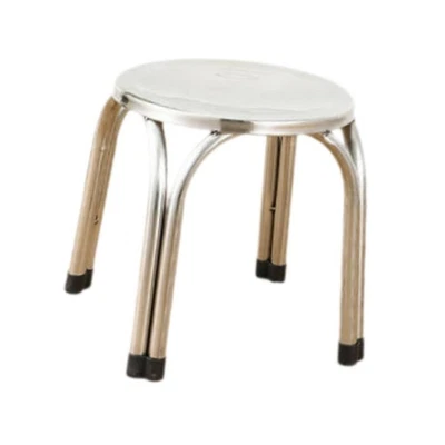 Stacking Stool Stainless Steel Round Metal Stool for Kitchen Garden Office - Image 1 of 2