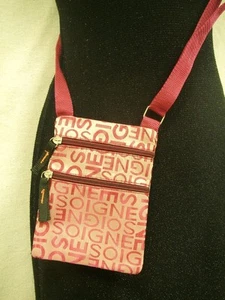 Pink Print Messenger Shoulder HandBags Crossbody Women's Bag 5"W x 6"H - Picture 1 of 1