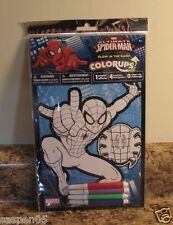 SPIDER-Man  Color Ups Coloring Poster with Markers Glow in the Dark NEW