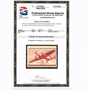 EXCEPTIONAL GENUINE SCOTT #C28 MINT PRISTINE OG NH PSE CERT GRADED XF-SUPERB-95 - Picture 1 of 3