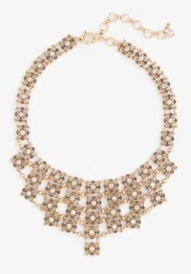 Chico's Sparkle Lace Bib Necklace - Image 1 of 2