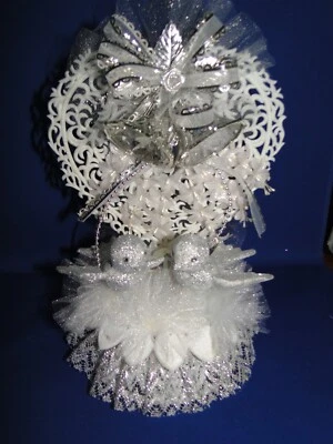 Nuevo Elegante 25 Aniversario de Boda Dorado Brillante Love Birds Cake Topper #31 Foto 1 de 4