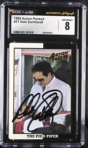 SIGNED 1994 ACTION PACKED #27 DALE EARNHARDT AUTOGRAPH CGC 8 JSA AUTHENTIC - Picture 1 of 2