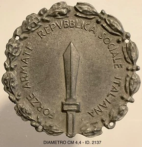 RSI FORZE ARMATE REPUBBLICA SOCIALE ITALIANA DISTINTIVO PROTOTIPO PER L’ENR RSI - Foto 1 di 6