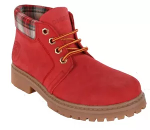 Diesel Mujer Botas de Cordón Botines Rojo - Imagen 1 de 5