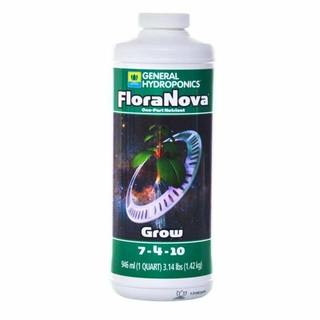 General Hydroponics FloraNova Grow GH1622 Fertilizer (718800)- 1 Quart