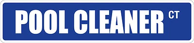 *Aluminio* Limpiador de Piscina 4" x 18" Metal Novedad Letrero de Calle SS 2921 Foto 1 de 2